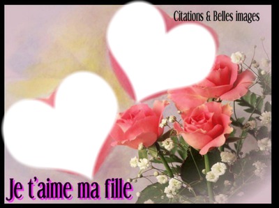 coeur fille Montage photo