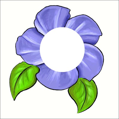 flor azul フォトモンタージュ