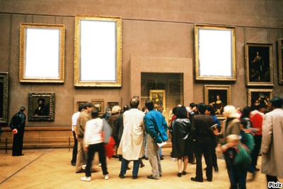 Tableau Louvre Photo frame effect