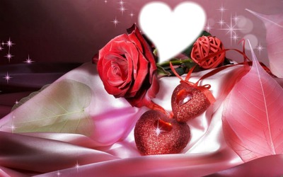 corazon de rosas Fotomontáž