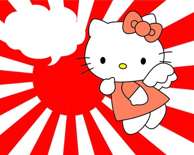 Hello Kitty Rising Bulle Valokuvamontaasi