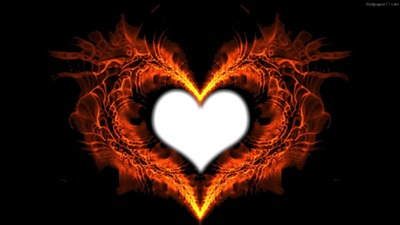 Flame Heart Photomontage