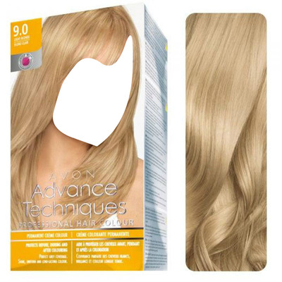 Avon Advance Techniques Professional Hair Colour Blonde Hair Dye Fotomontáž