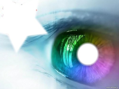 ojo de colores Fotomontasje