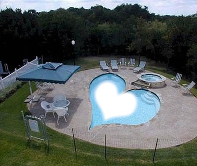 piscina de violetta Photo frame effect