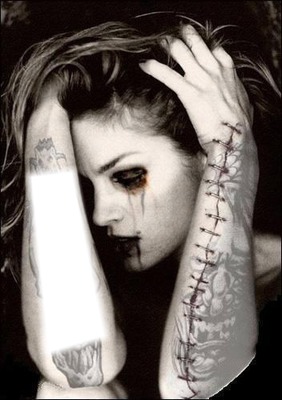 crying blood Photomontage