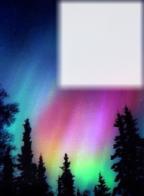 aurora boreal / aurora boreale Fotomontage