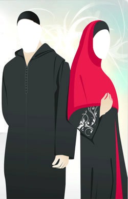 Muslim couple Fotomontaggio