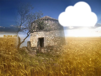 moulin dans les blés Fotomontažas