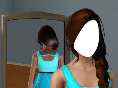 Sims 3 fonott hajú lány Fotomontáž