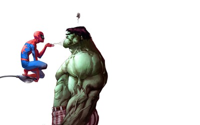 spiderman & hulk Fotomontage