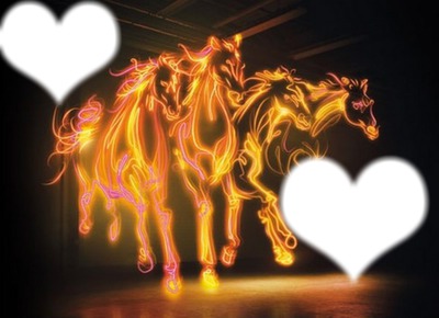 chevaux de feu Photomontage