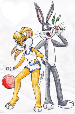 Lola Bunny end Bugs Bunny Love Fotomontasje
