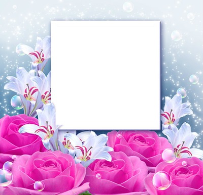 FLOWERS Photo frame effect