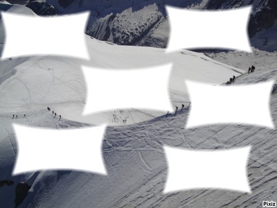 descente de ski Montaje fotografico