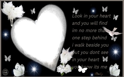 look in your heart Photo frame effect