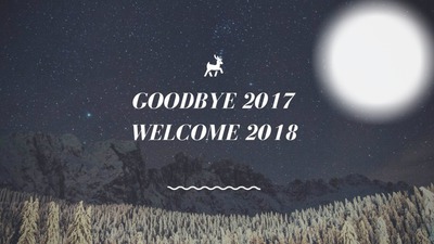 goodbye 2017 Fotomontáž