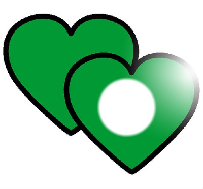 Amor em verde e branco Fotomontaža