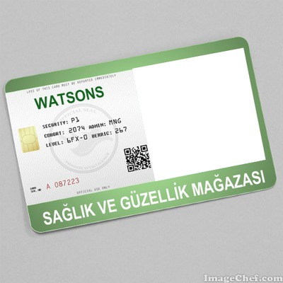 Watsons Card Fotomontáž