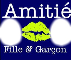Amitier fille-garcon Fotomontaža
