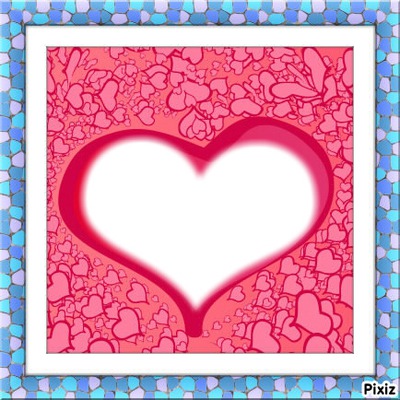 corazones rosas Photomontage