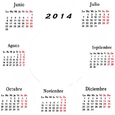 calendario 2014 2º semestre Fotómontázs