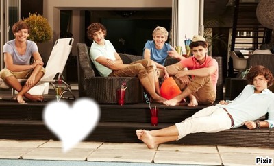 One direction coeur Photo frame effect
