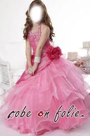 petite fille robe rose Photomontage