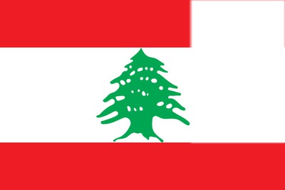Lebanon flag Fotomontage
