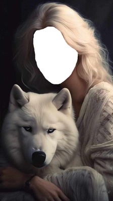 renewilly lobo blanco Montaje fotografico