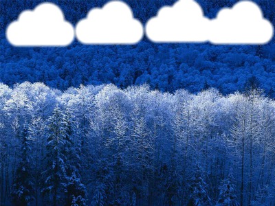 hiver,nuages Fotomontaggio