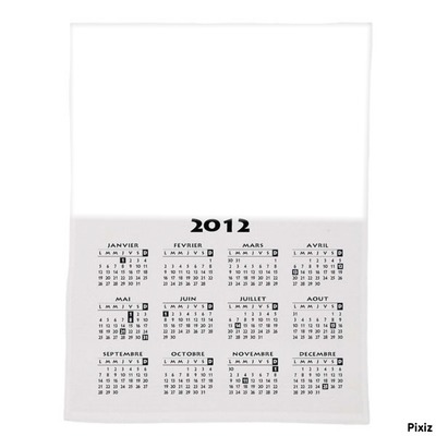 calendrier 2012 Fotomontaż