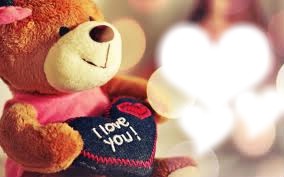 Bear is love you ♥. Photo frame effect