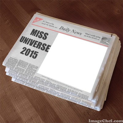 Daily News for Miss Universe 2015 Fotomontaggio