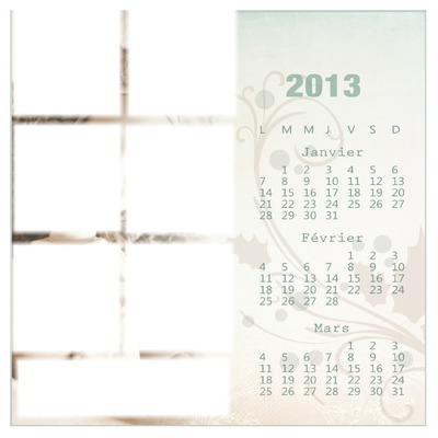 Calendrier 2013 Photo frame effect