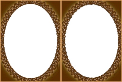 2 cadres oval Frame Fotomontaż