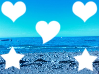 l'océan bleu Photo frame effect