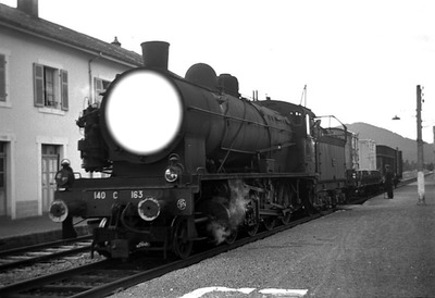 machine a vapeur SNCF Photo frame effect