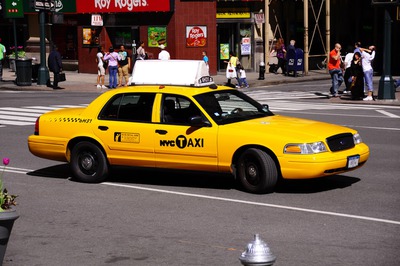 New York Yellow Cab Photomontage