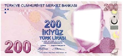 200  türk lirası Photo frame effect