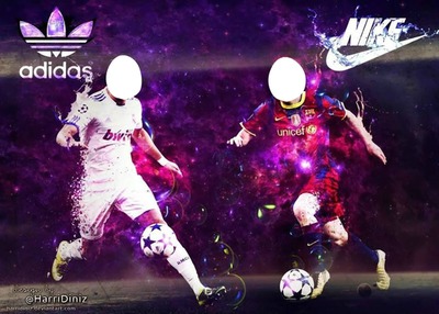 Ronaldo and Messi Fotomontáž