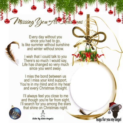 missing you at xmas Photo frame effect