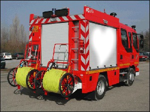 camion de pompier Fotomontaggio