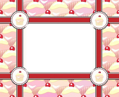Yummy Cupcakes Photo frame effect