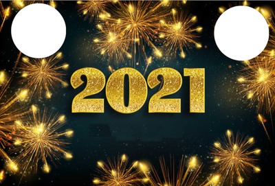 bonne année 2021 Montage photo