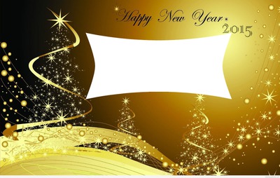 new year 2015 Photo frame effect