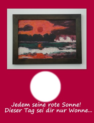 Rote Sonne von Emil Nolde Montage photo
