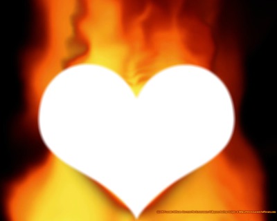 Coeur de flamme Photomontage