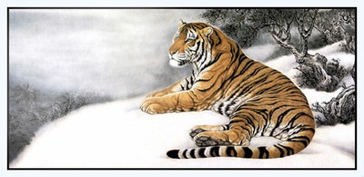 tigre chinois フォトモンタージュ