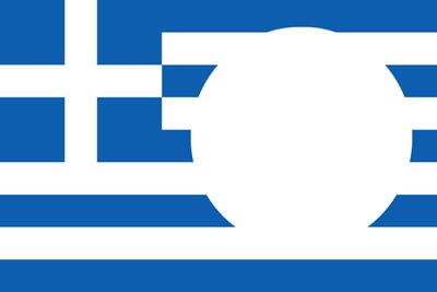 Greece flag フォトモンタージュ